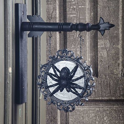 Spider On Mirror Hanging Replacement Boardwalk Sign Décor Fall Halloween