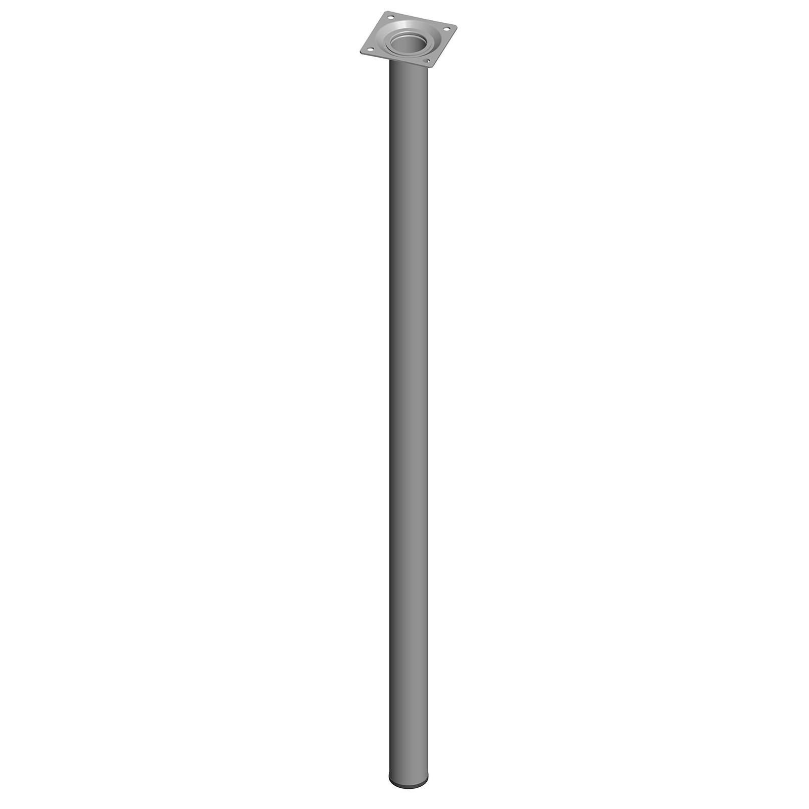 Element System 18133-00279 Gambe in Acciaio a Base Rotonda, Alluminio, 70 cm