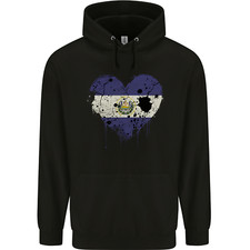 Love Salvador Flag Salvadoran Day Football Childrens Kids Hoodie