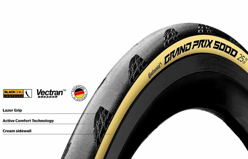 LIMITED EDN Continental Grand Prix GP 5000 700x 25 Cream LIMITED EDN Continental Grand Prix GP 5000 700x 25 Cream