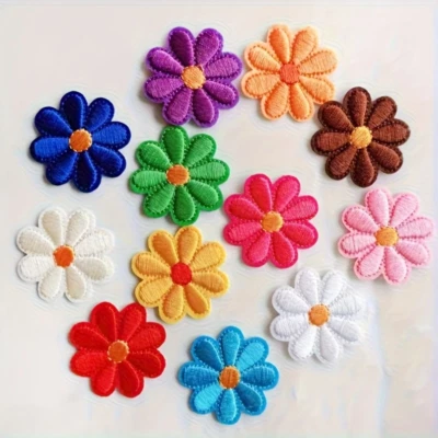 XPRESS.BUYERHUB Beautiful Daisy Flower Embroidered Iron On Sew On Patches Patch Badges Transfers