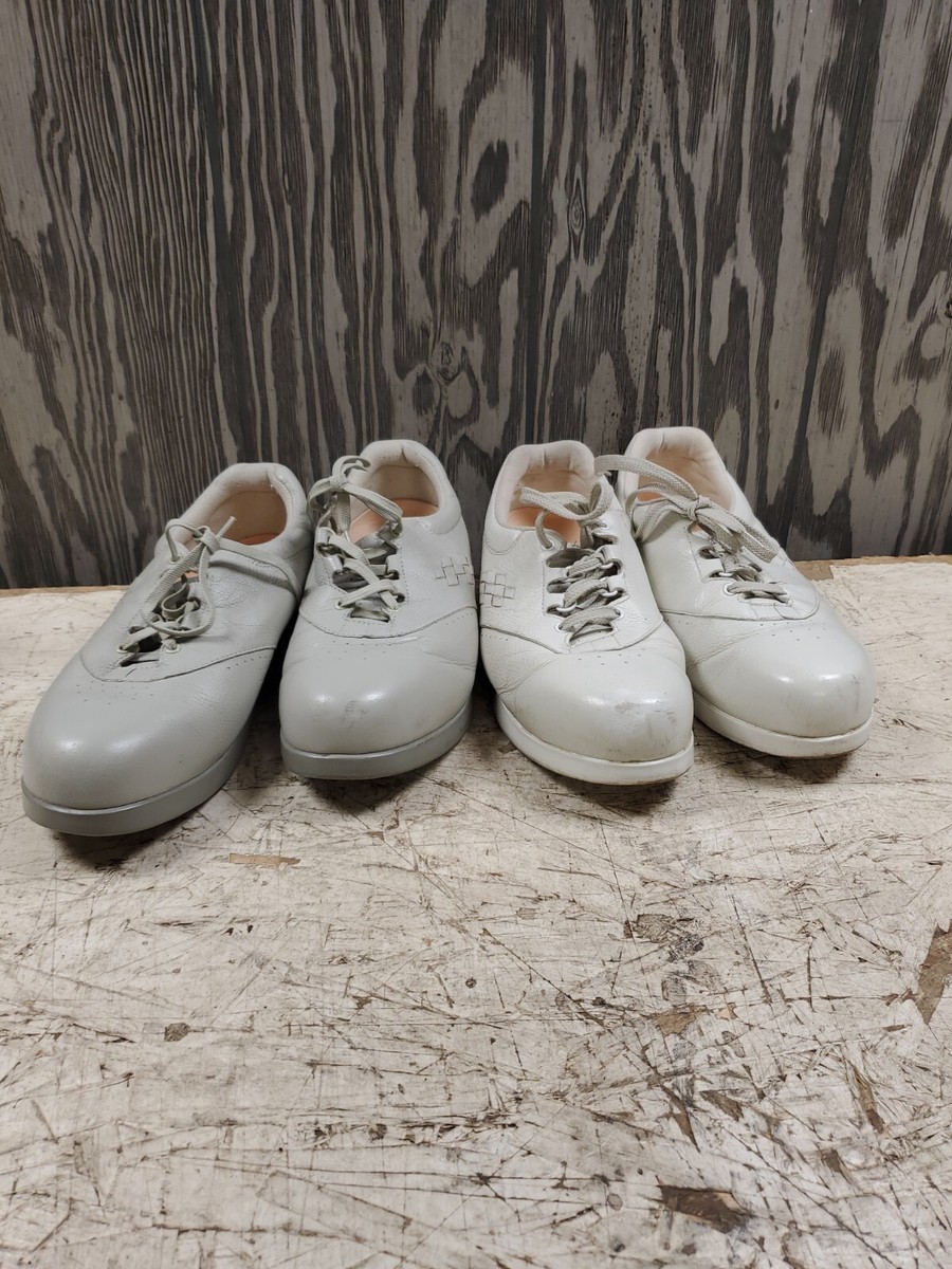 Pair Drew Diabetic Lace Up Womens Comfort Shoes Size 8ww White