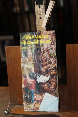 Vintage Travel Brochure Map Nantahala National Forest (Water Damaged)