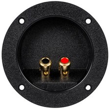 Round Speaker Terminal 4-1/8" Gold Spring-Loaded