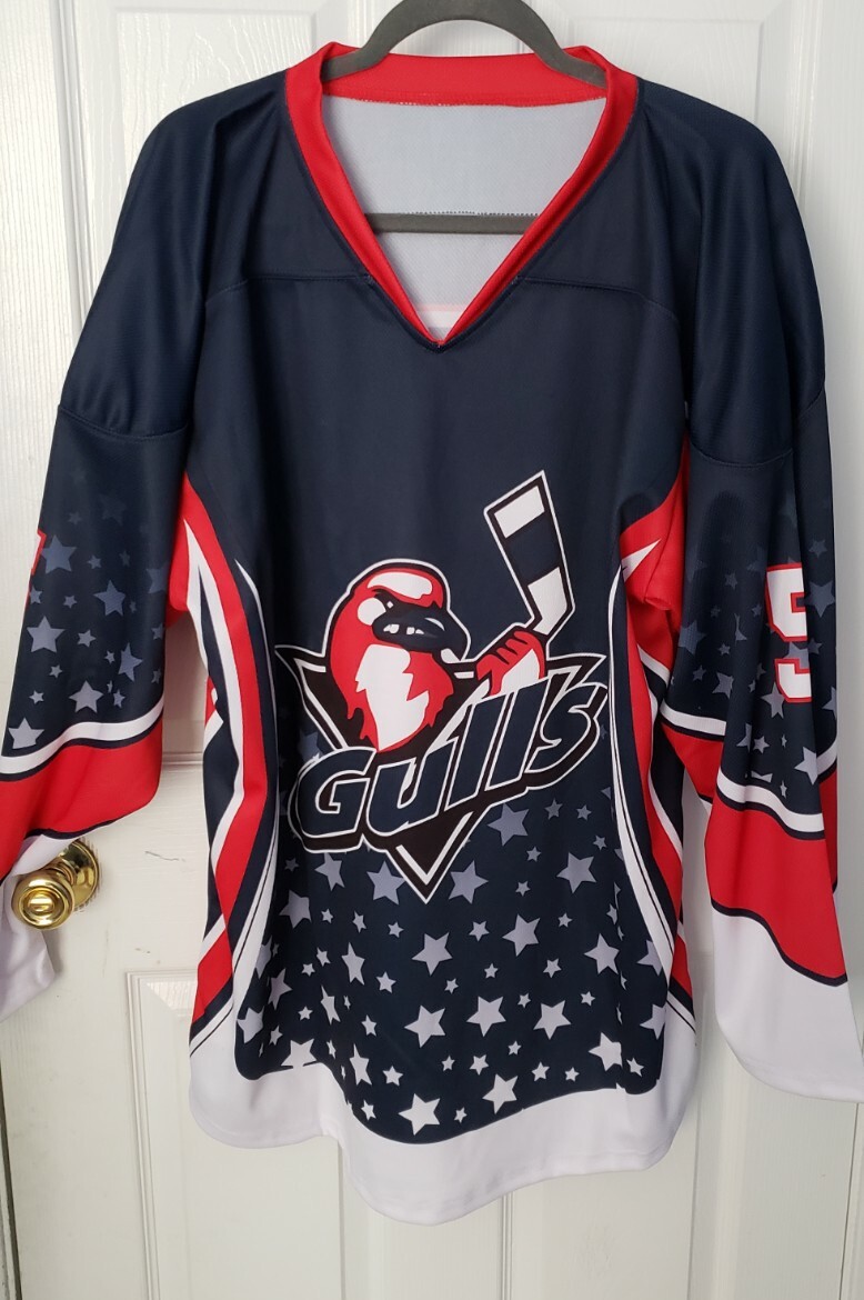 Great Lakes Gulls AAA Hockey Jersey Adult M Red White Blue