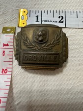 Antique Brass Buckle Oroville 1923