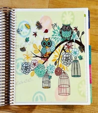 Owl and Flower Two-Sided Dashboard made for use with Erin Condren Life Planner