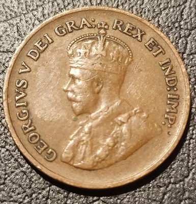 OLD CANADIAN COIN 1933 - ONE CENT -George V - Nice Coin