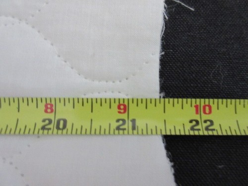 White Pre Quilted Fabric Piece, 21" by 43", Note: a Few Light Spots are on This - Picture 5 of 9