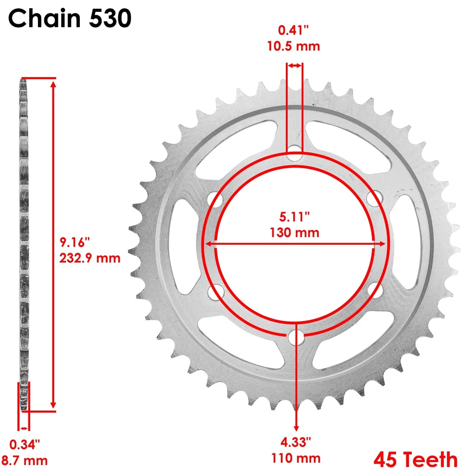 Комплект уплотнительного кольца цепи привода и звездочки Caltric для Yamaha R1 YZF-R1 2004-2008 - Изображение 4 из 4
