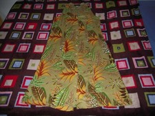 VTG SPA MULTICOLOR 100% RAYON BUTTON-DOWN SLEEVELESS A-LINE DRESS SIZE MEDIUM