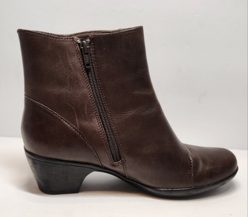 Clark's Ingalls Sea Ankle Boots/Booties Womens Sz 9 M Brown Leather Upper - Picture 5 of 10