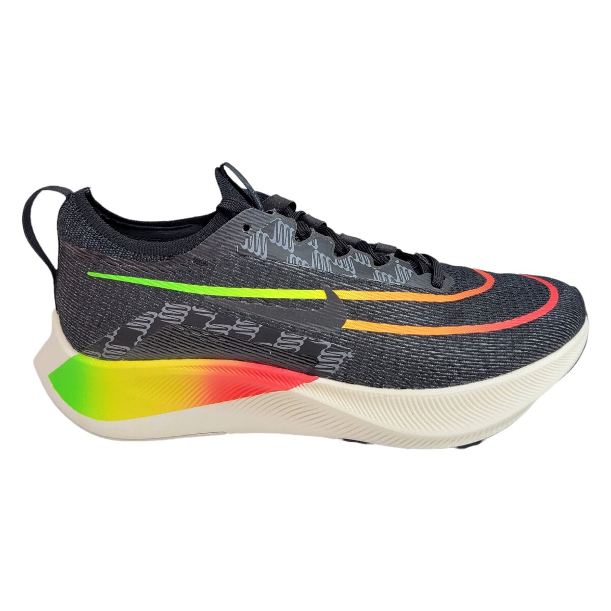 Nike Mens 9 10 Zoom Fly 4 Black Volt Orange Strike Road Nike Mens 9 10 Zoom Fly 4 Black Volt Orange Strike Road