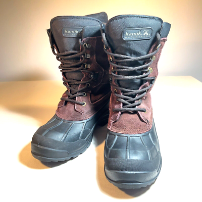 Kamik Mens Sz 9 Nation Plus Winter Boots Insulated -40F 