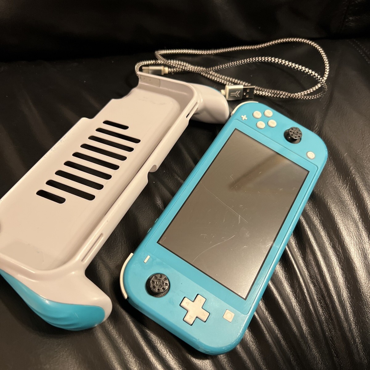 Nintendo Switch Lite Console Fortnite Dragon Game & Charger Teal Aqua Blue Nintendo Switch Lite Console Fortnite Dragon Game & Charger Teal Aqua Blue