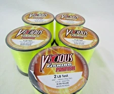 VICIOUS PANFISH HI-VIS YELLOW FISHING LINE #2-#10lb Spools