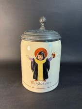 Merkelbach & Wick 1/2 L German beer stein antique Chas. Zoller  “Cheers”