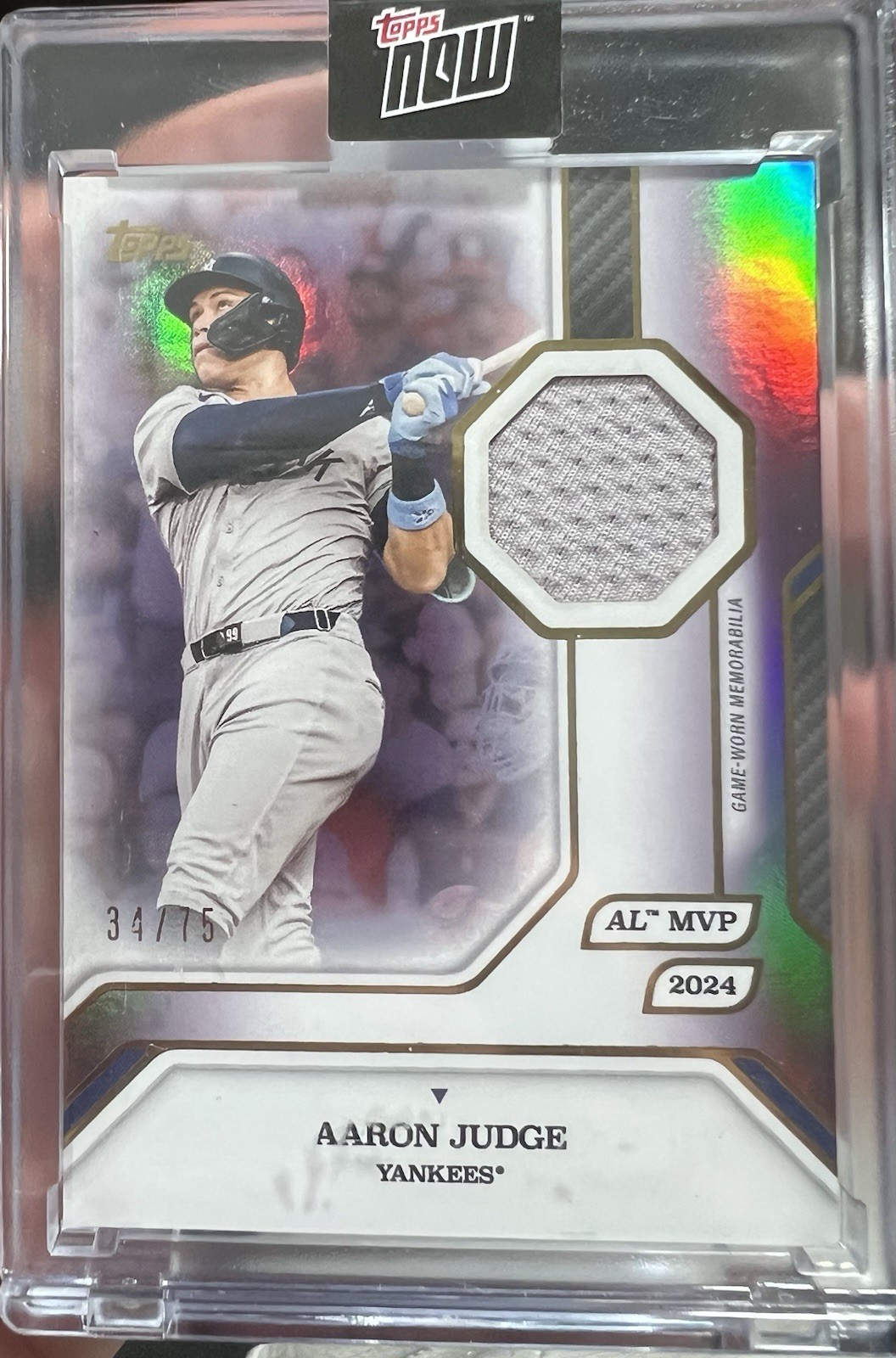 Topps 2025 MVP Collection Aaron Judge Relic 34/75 Yankees