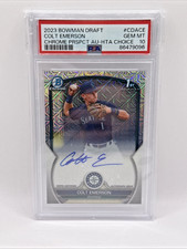 COLT EMERSON 2023 Bowman Draft #CDACE HTA Choice Mojo Refractor Auto /150 PSA 10