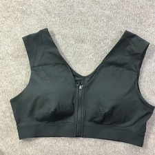 Tommie Copper Sports Bra Womens 2XL Zip Front Znergy Compression Shoulder Suppor