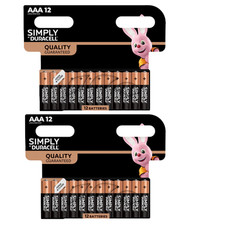 24 x Duracell AAA Long Lasting Alkaline Batteries LR03, MN2400 Longest Expiry UK