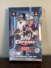 2025 Topps Chrome Football NFL Trading Cards Hobby Box New Factory Sealed