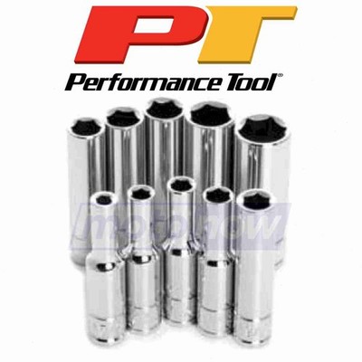 Performance Tools W36400 10 Piece 1/4in. Drive 6pt Deep Metric Socket Set an
