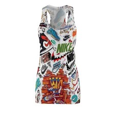 Collage Nike Logo Pattern Racerback Dress  All-Over Print