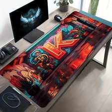 1pc Large-sized Esports Gaming Mouse Pad with a Colorful Indoor Graffiti Lette