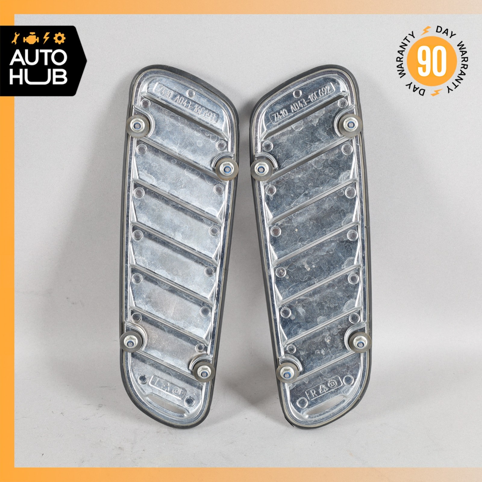 Aston Martin DB9 / Rapide Left & Right Side Hood Vent Grill Chrome Set OEM 22k