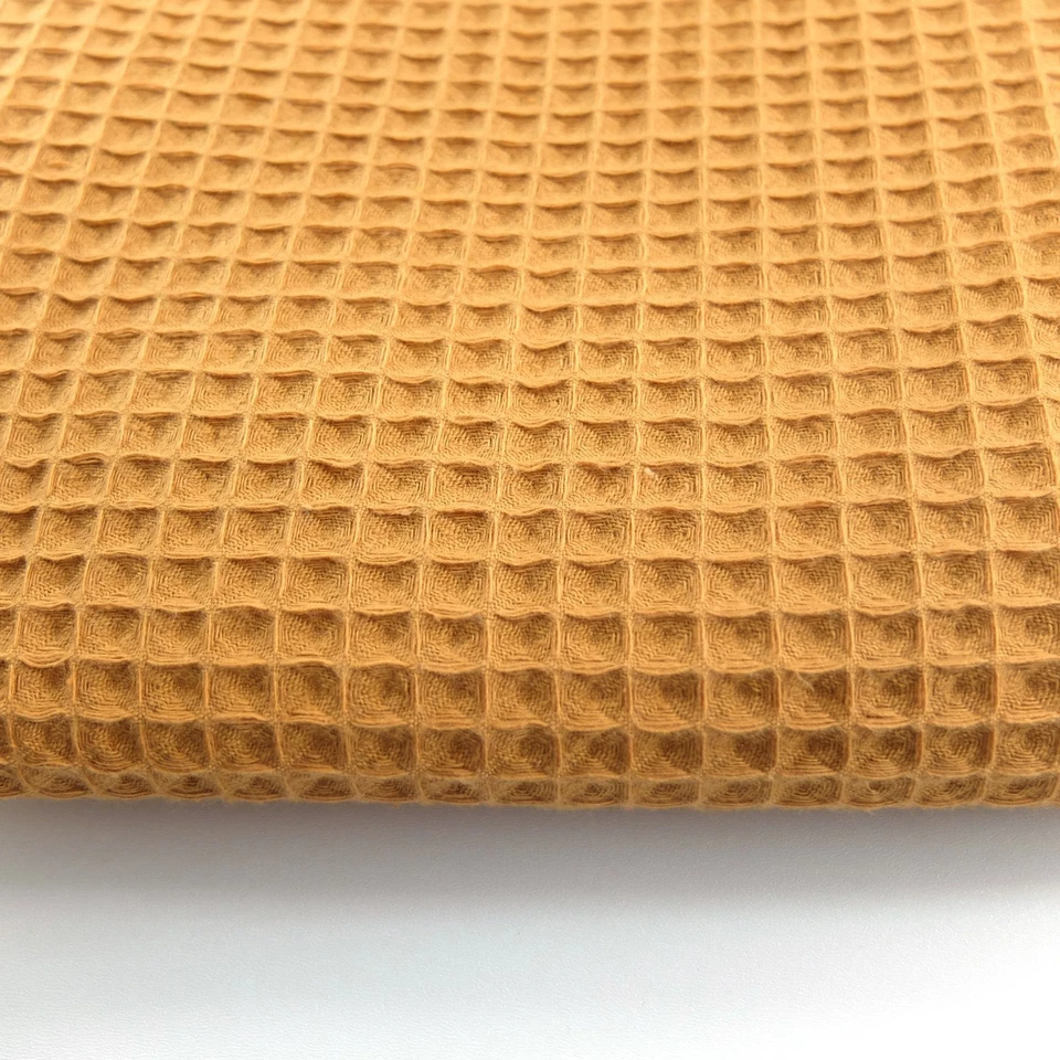 Waffelpique RESTSTÜCK BW curry ÖkoTex Standard 100 / 82 x 150 cm - Bild 4 von 4