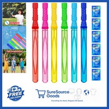 6 PCS Bubble Wands for Kids, 14.6'' Multicolor Outdoor Activity Toy