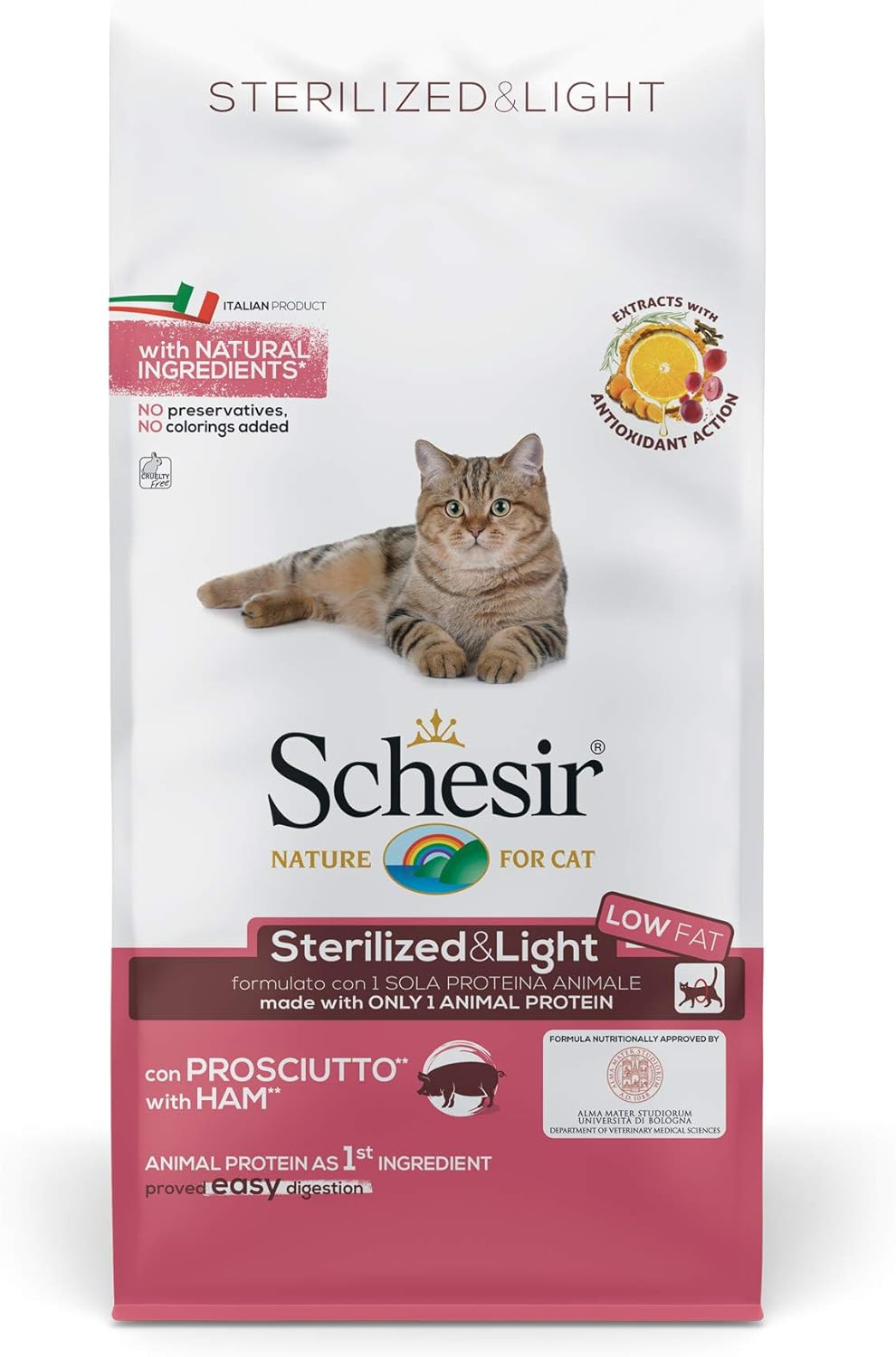 Schesir Light al Prosciutto per Gatti Sterilizzati - Benessere Naturale