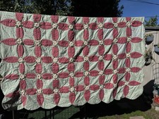 Vintage Handmade quilt of roses