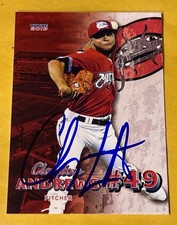 Clayton Andrews SIGNED 2019 Carolina Mudcats Team Card RC Auto Brewers Yankees