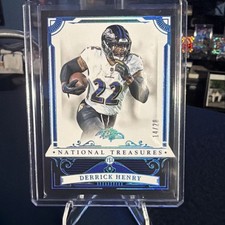 2025 Panini National Treasures Midnight Derrick Henry #6 #’d/20 Baltimore Ravens
