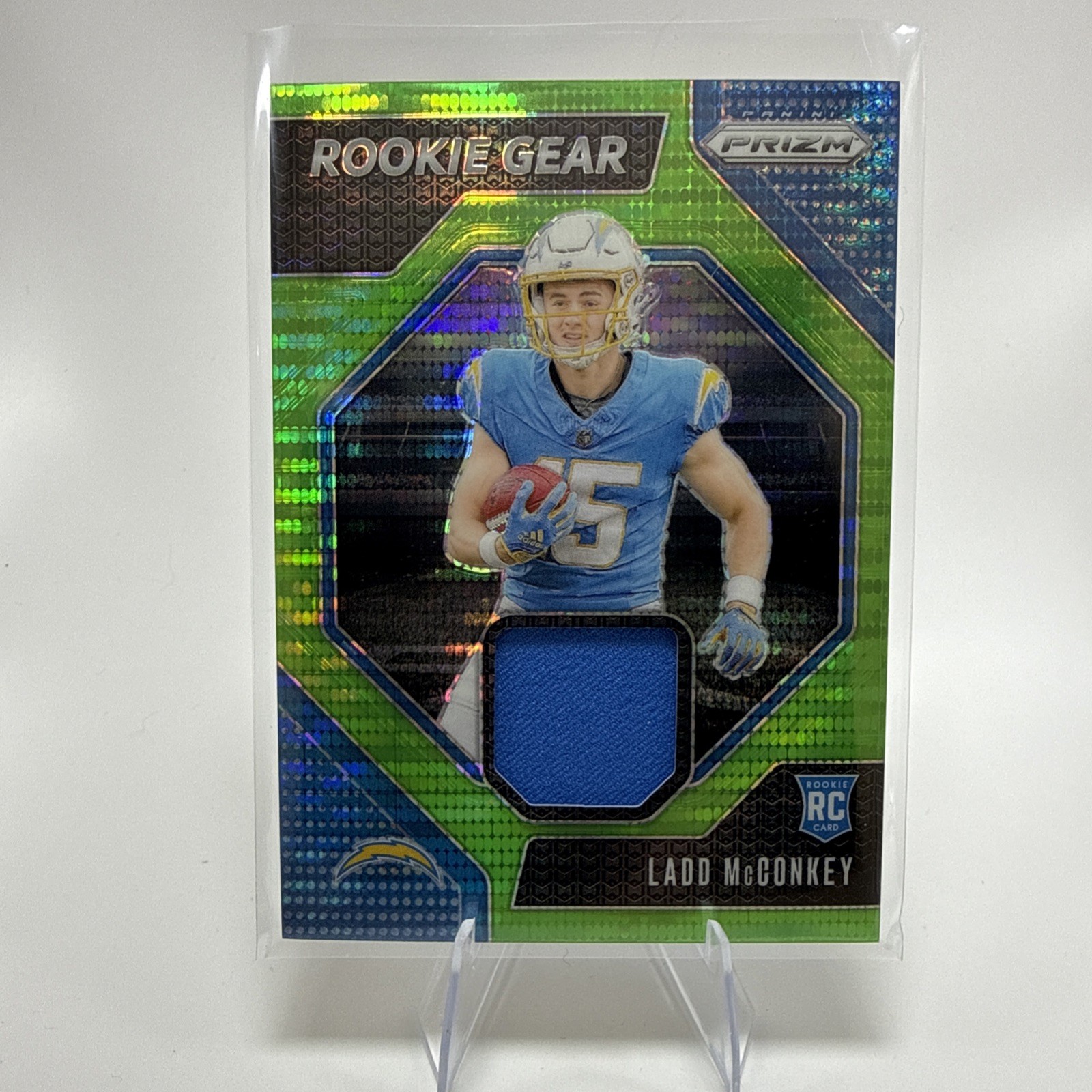Ladd McConkey 2024 Panini Prizm - Rookie Gear #RG-LMY (MEM, RC)