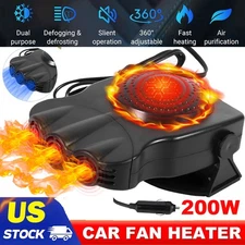 Portable Car Heater Rapid Heating Cooling Fan Defroster Demister 12V 200W