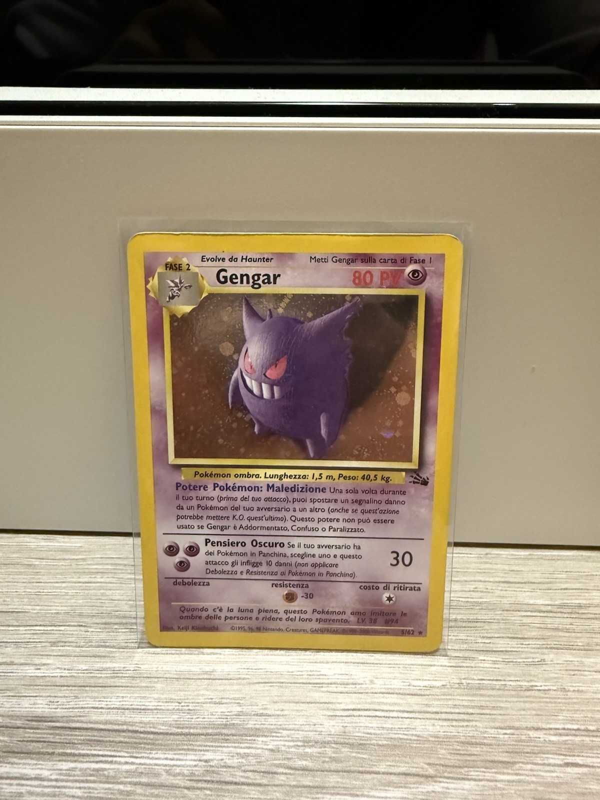 Gengar Holo Italian Fossil Set 1999 First Generation 😈💜
