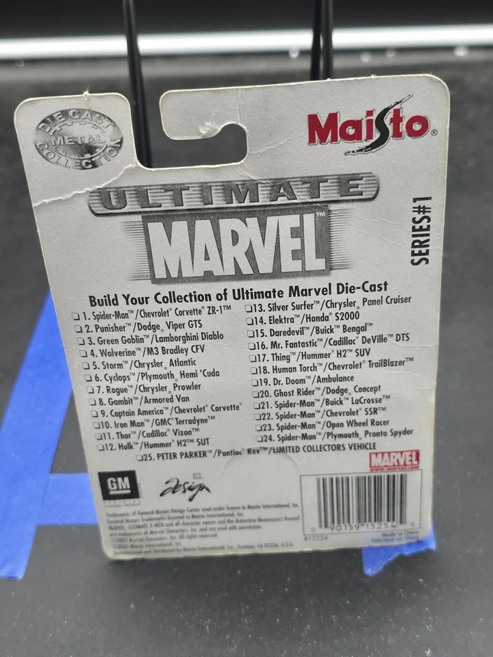 Maisto Ultimate Marvel Diecast Collection Serie 1 #11 - Thor - Cadillac Vizon Foto 2 de 2