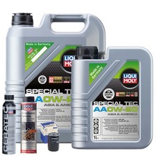Motoröl 0W20 LIQUI MOLY Special Tec Aa 6L+MAHLE Ölfilter +Spülung +Cera Tec