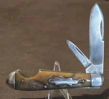Vintage ROBESON SWELL END JACK EZ Open Knife 62627 Rochester USA Jigged BONE