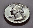 1964 Washington Quarter • Strong Luster 90% Silver • Circulated • X129