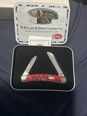 Case XX 62052 SS Red Bone Half Congress Knife   1996   Mint in Tin