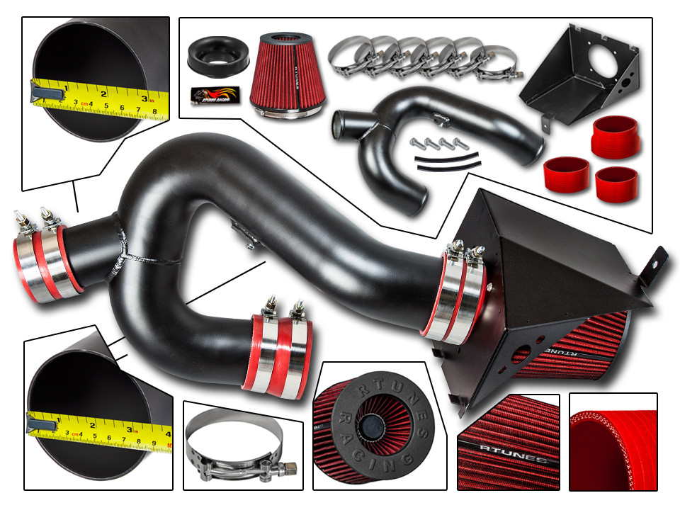 Rtunes Kalt Luft Ansaug Set + Wärme Shield 2012-2014 Ford F150 3.5L V6 Ecoboost
