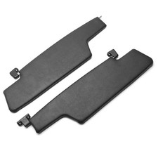 Sun Visor Set, Black, w Mirror Porsche 914 90179801712 Top Quality