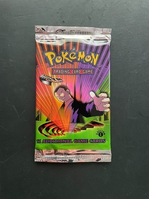 Pokémon Gym Challenge 1st Edition Booster EN Giovanni Artwork Sealed aus B Break