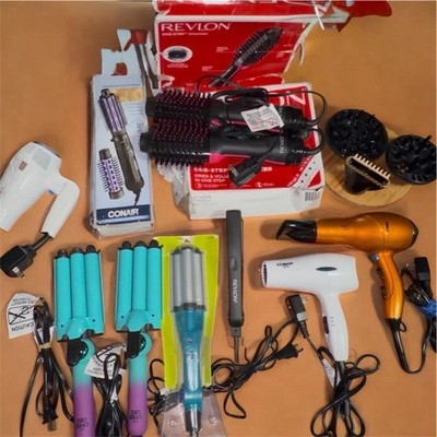 Hair Tools Lot- Blow Dryer, Curler, Waver, Straightener, ConAir, Revlon, BedHead