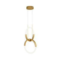 Led HäNgelampe Metall Gold Esstisch 2-Flammig B:34 Cm 3000 K Pendelleuchte KüChe