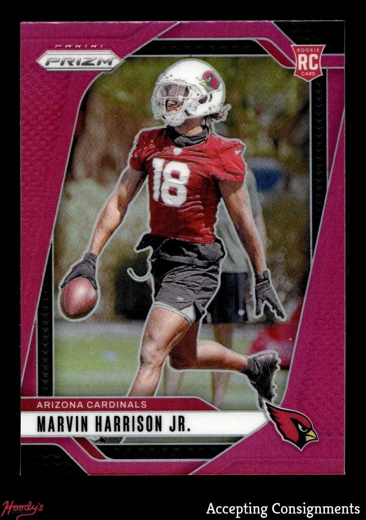 2024 Panini Prizm Prizms Pink #375 Marvin Harrison Jr. RC ROOKIE CARDINALS